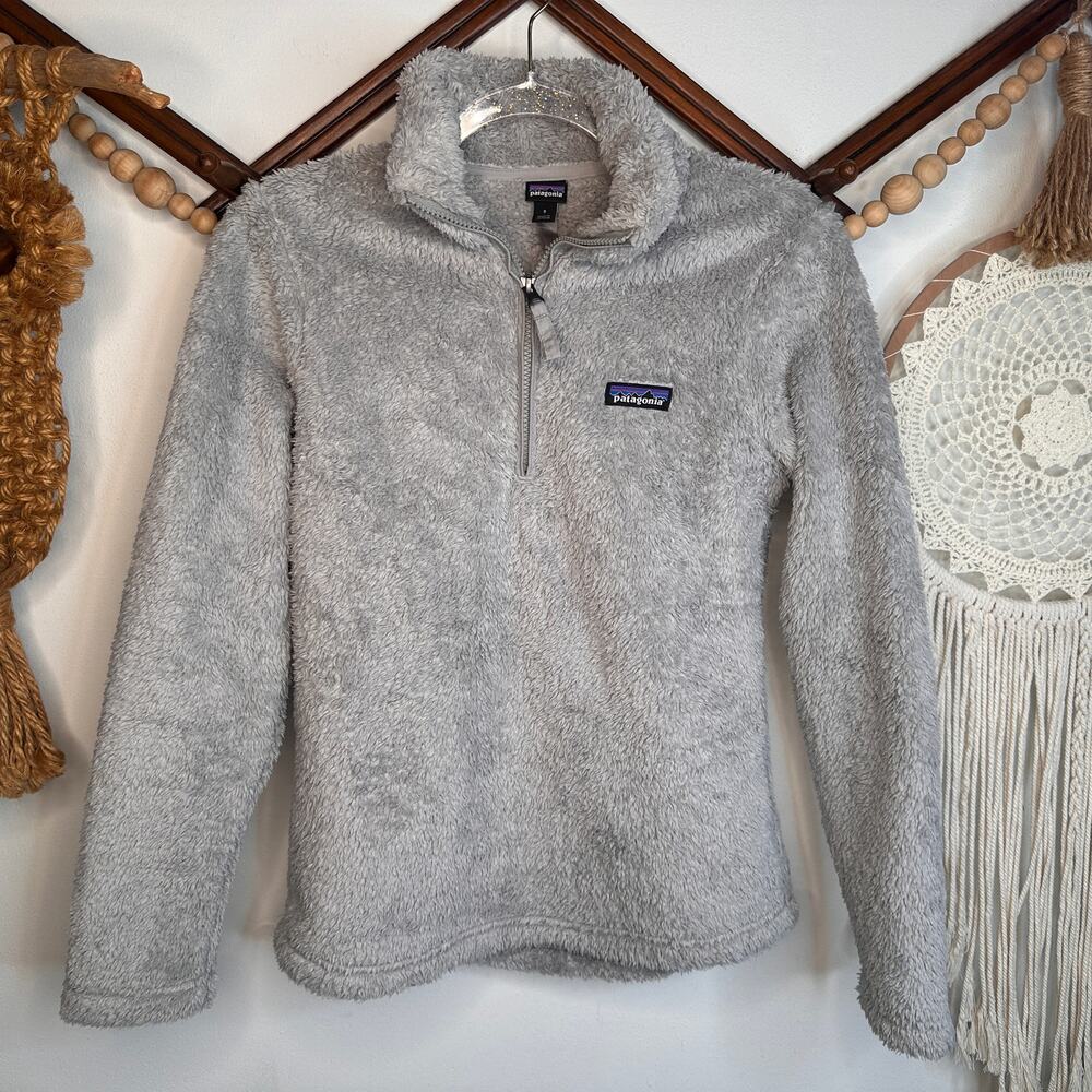 Patagonia Los Gatos 1/4 Zip Gray Fuzzy Fleece Pullover
